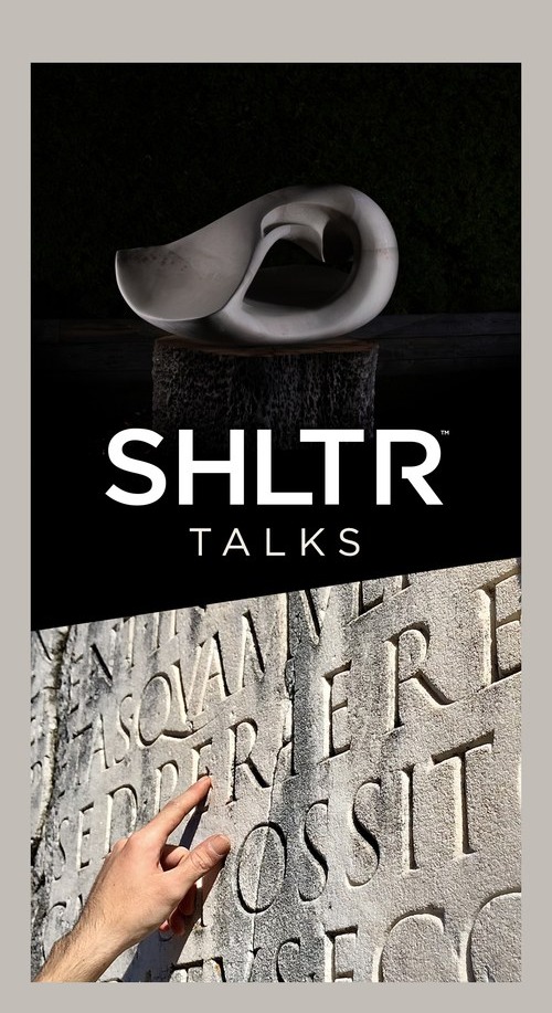 SHLTR Talks branded graphic